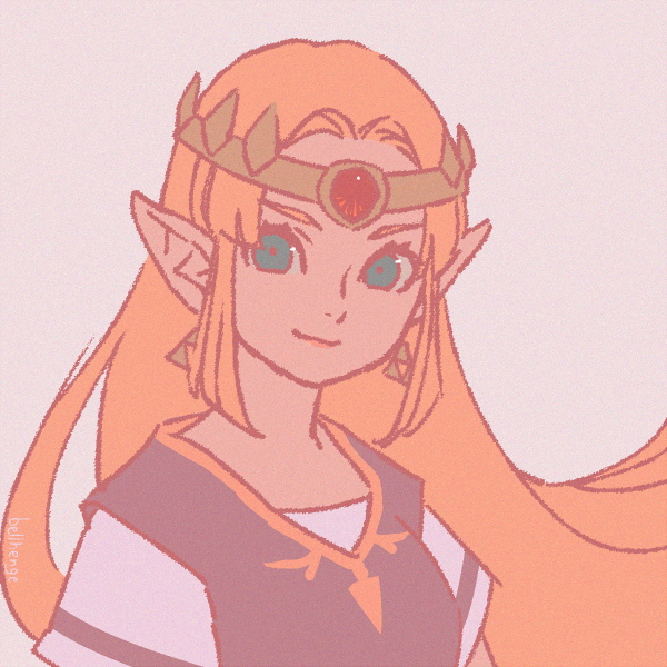1girl, bellhenge, blonde_hair, blue_eyes, cadence_of_hyrule, closed_mouth, dress, earrings