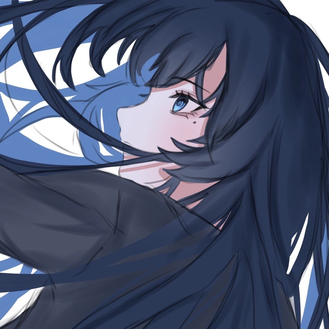 1girl, 89_701, ado_(utaite), blue_eyes, blue_hair, chando_(ado), closed_mouth, commentary