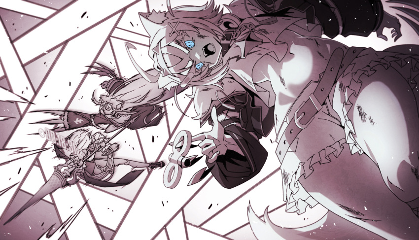 animal_ears, belt, cecilia_immergreen, claws, countdown_timer, dog_ears, dog_girl, dog_tail