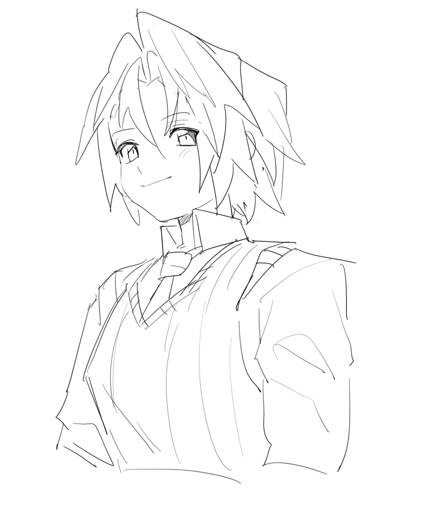 1boy, alternate_costume, collared_shirt, cropped_torso, final_fantasy, final_fantasy_vii, final_fantasy_vii_ever_crisis, hattouissenbaka