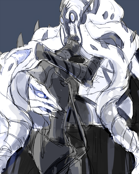 1boy, furry, furry_male, looking_to_the_side, notoro, octopus, overlord_(maruyama), sitting