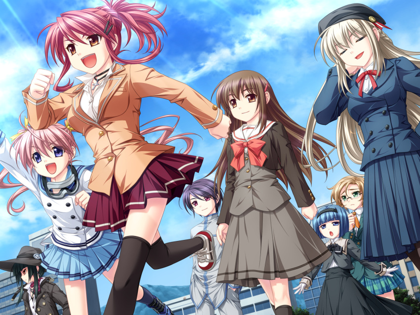 game_cg, hanagusuku_atori, kayaba_akaneko, minamoto_rui, narutaki_koyori, rui_wa_tomo_wo_yobu, saeki_hokuto, shirasaya_iyo