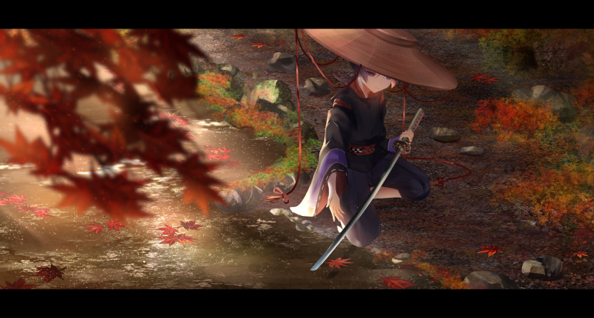 1boy, black_pants, black_sleeves, blunt_ends, bow, bright_pupils, checkered_belt, closed_mouth