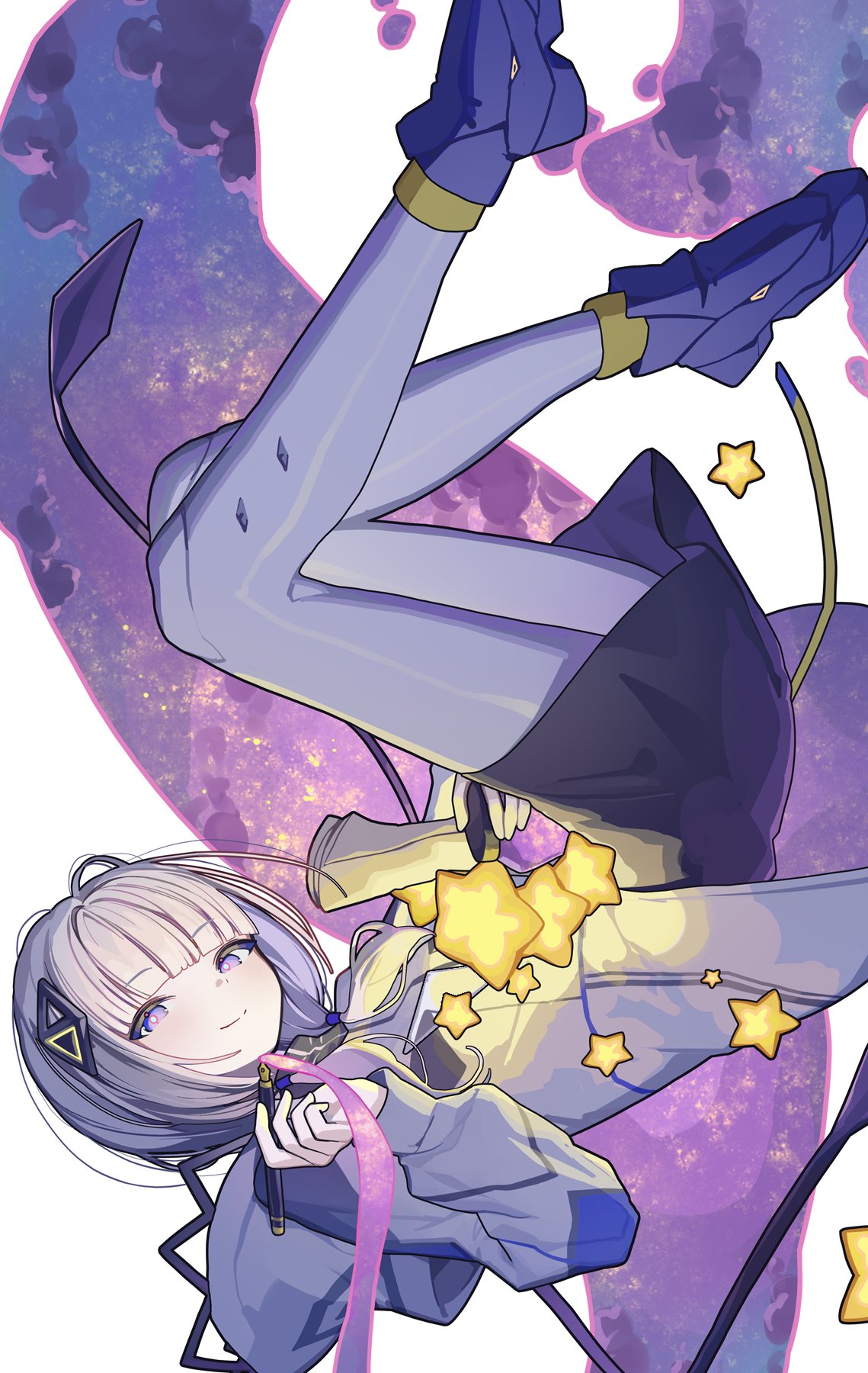 1girl, aqua_pupils, black_dress, blue_eyes, blue_footwear, blunt_bangs, boots, cevio