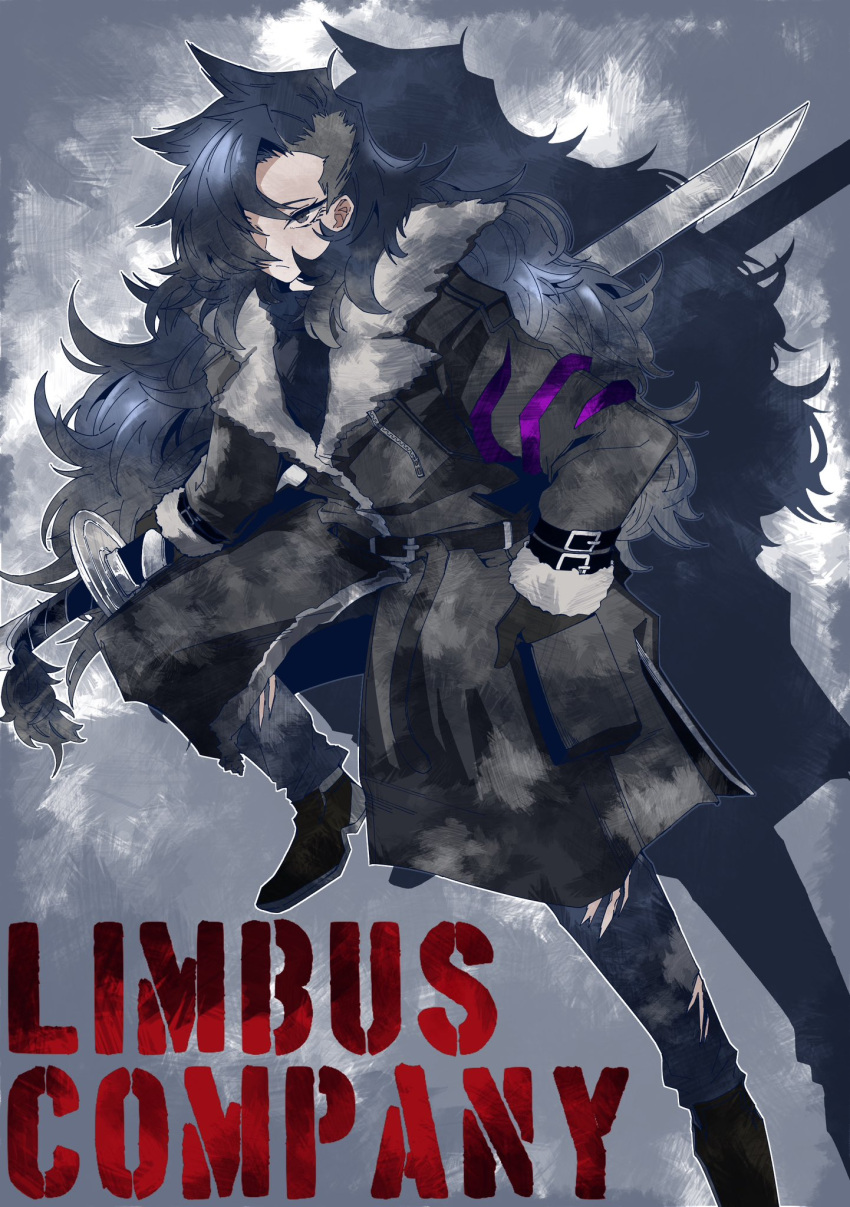 1girl, bityabitya_sokn, blue_hair, buckle, coat, fur-trimmed_coat, fur_trim, gloves