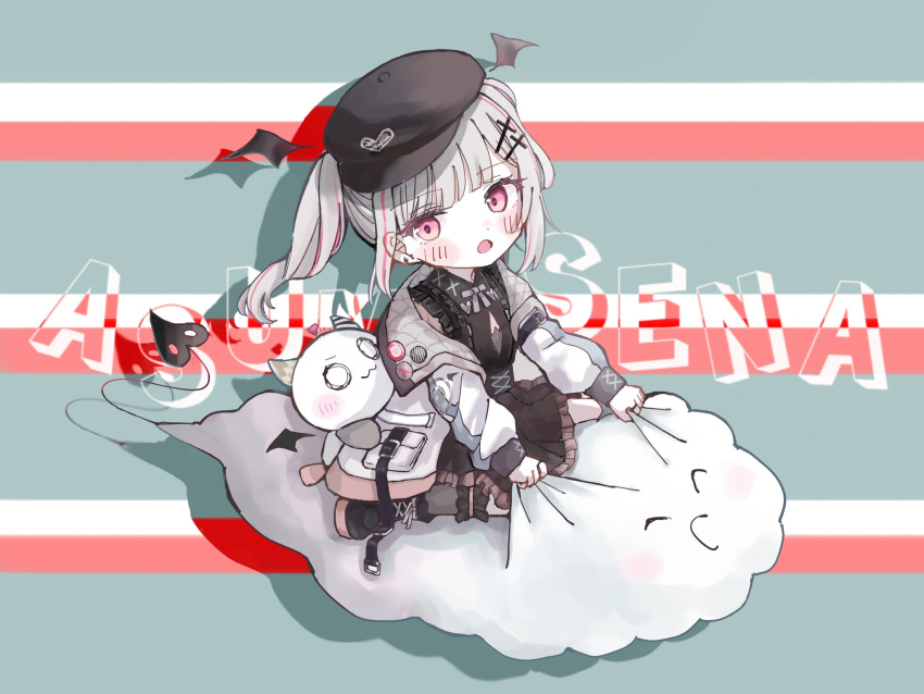 1girl, asumi_sena, asumi_sena_(3rd_costume), black_dress, black_footwear, black_hat, blunt_bangs, cattleya_regina_games