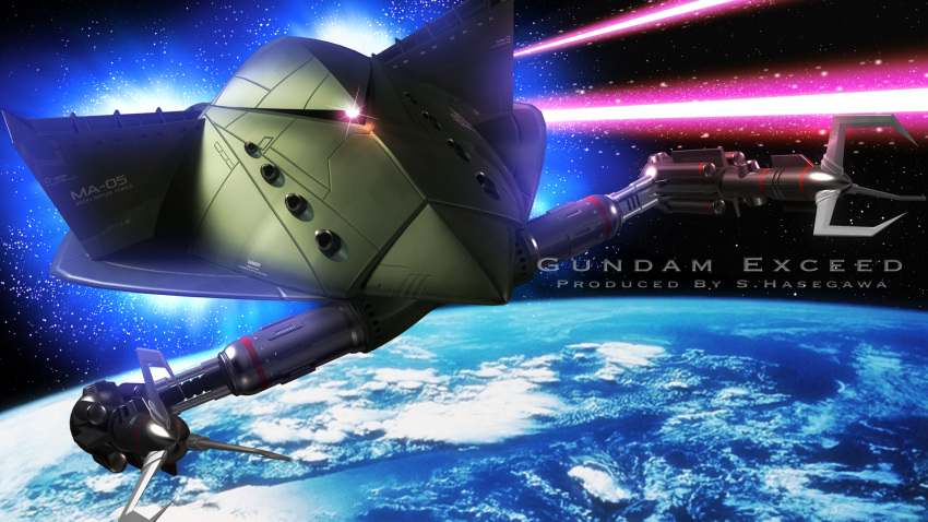 3d, battle, beam_cannon, bigro, character_name, commentary_request, earth_(planet), energy_beam