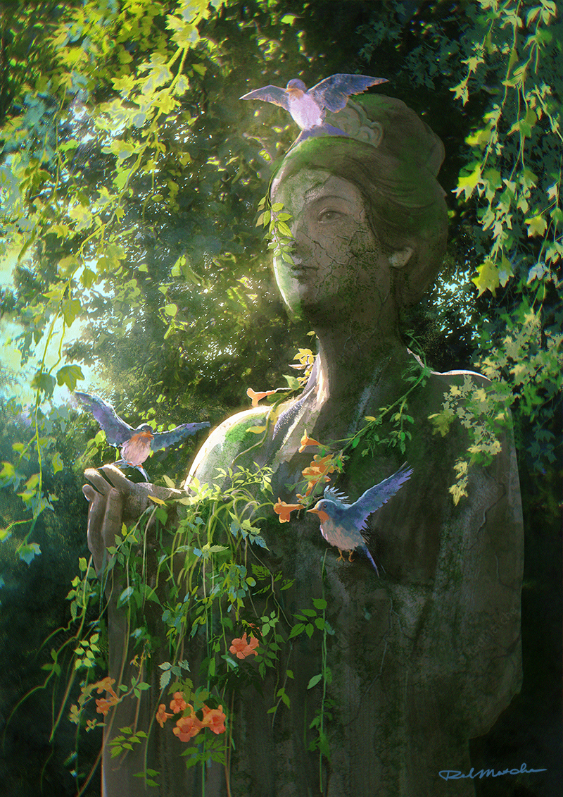 1girl, animal_on_arm, animal_on_head, barn_swallow, bird, bird_on_arm, bird_on_hand, bird_on_head