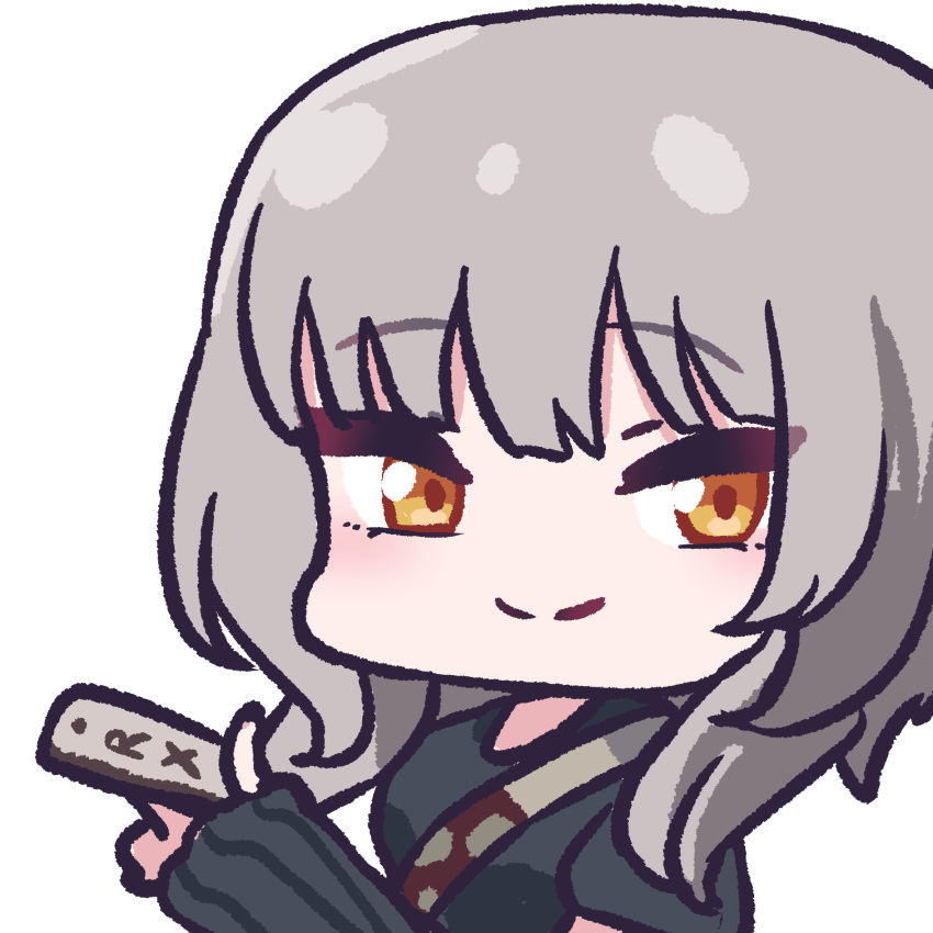 1girl, between_breasts, breasts, character_request, chibi, chibi_only, copyright_name, detached_sleeves