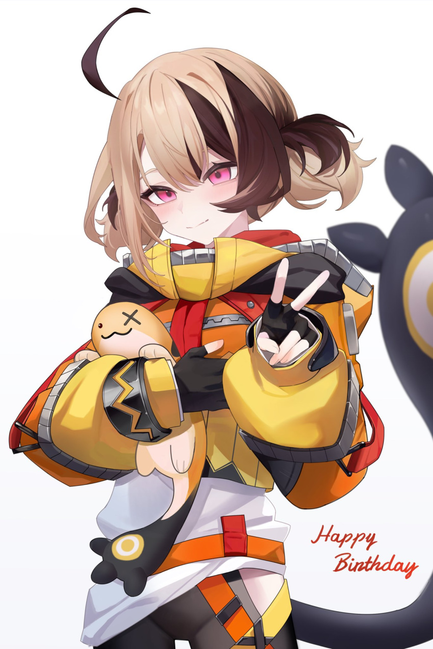 animal, bike_shorts, english_text, fingerless_gloves, gigi_murin, gigi_murin_(1st_costume), gloves, grem_(gigi_murin)