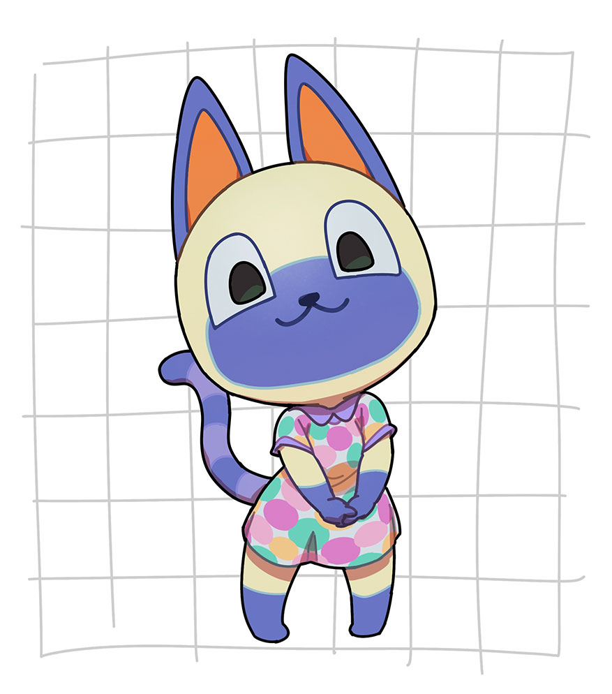 1girl, :3, animal_crossing, animal_ears, cat_ears, cat_girl, cat_tail, chibi