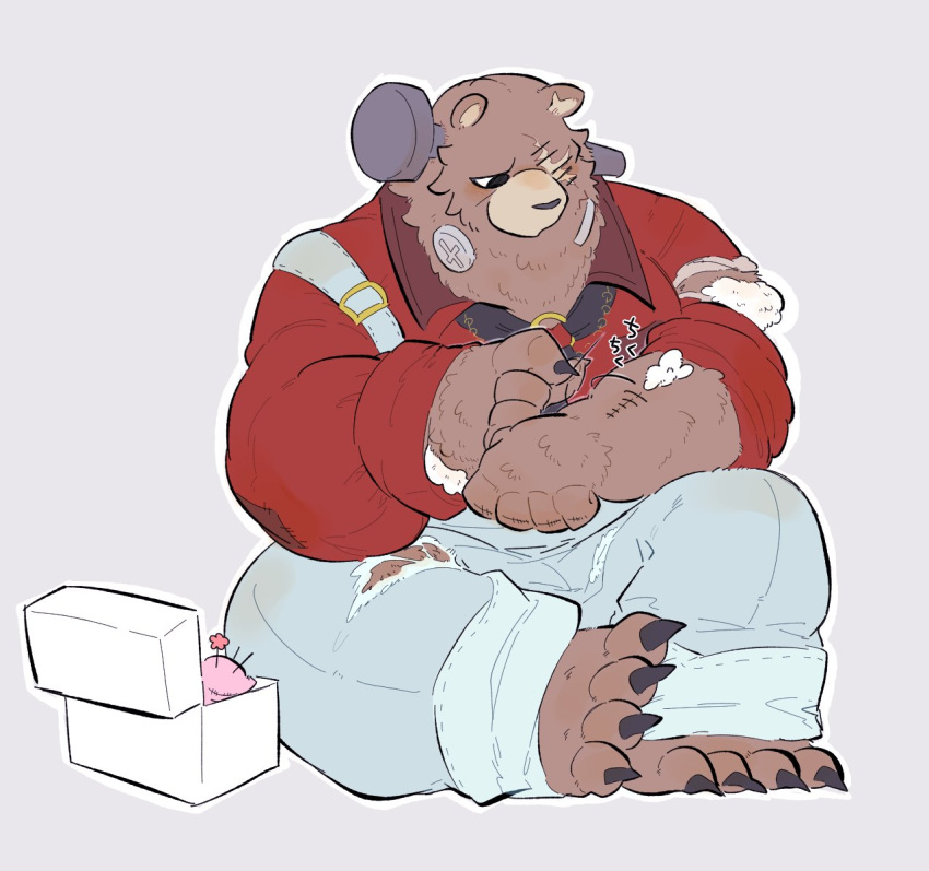 animal_ears, bear_boy, bear_ears, ben_bigger, claws, commentary_request, cosplay, frankenstein's_monster