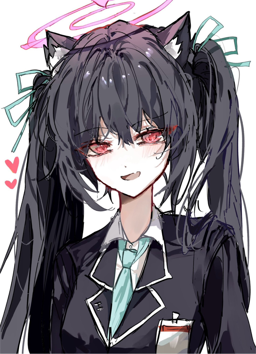 1girl, animal_ear_fluff, animal_ears, blue_archive, cat_ears, collared_shirt, engmuu_125, extra_ears