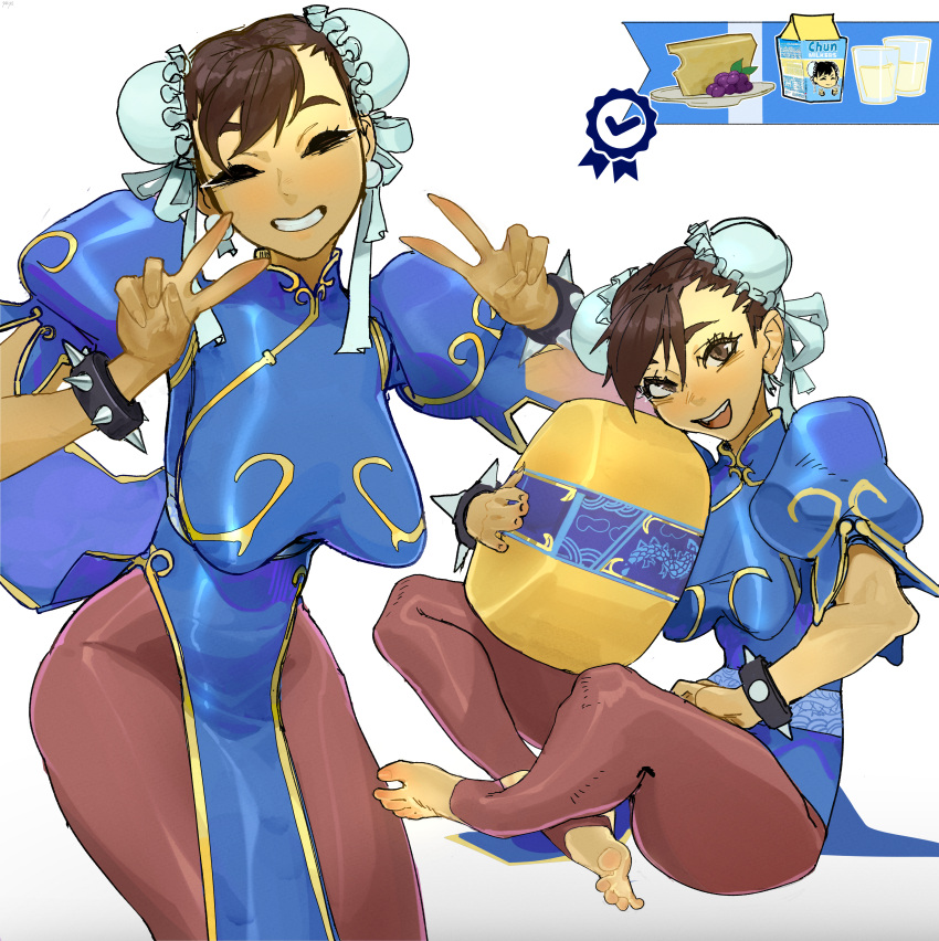 1girl, absurdres, barefoot, breasts, brendon_paes, brown_eyes, brown_hair, capcom