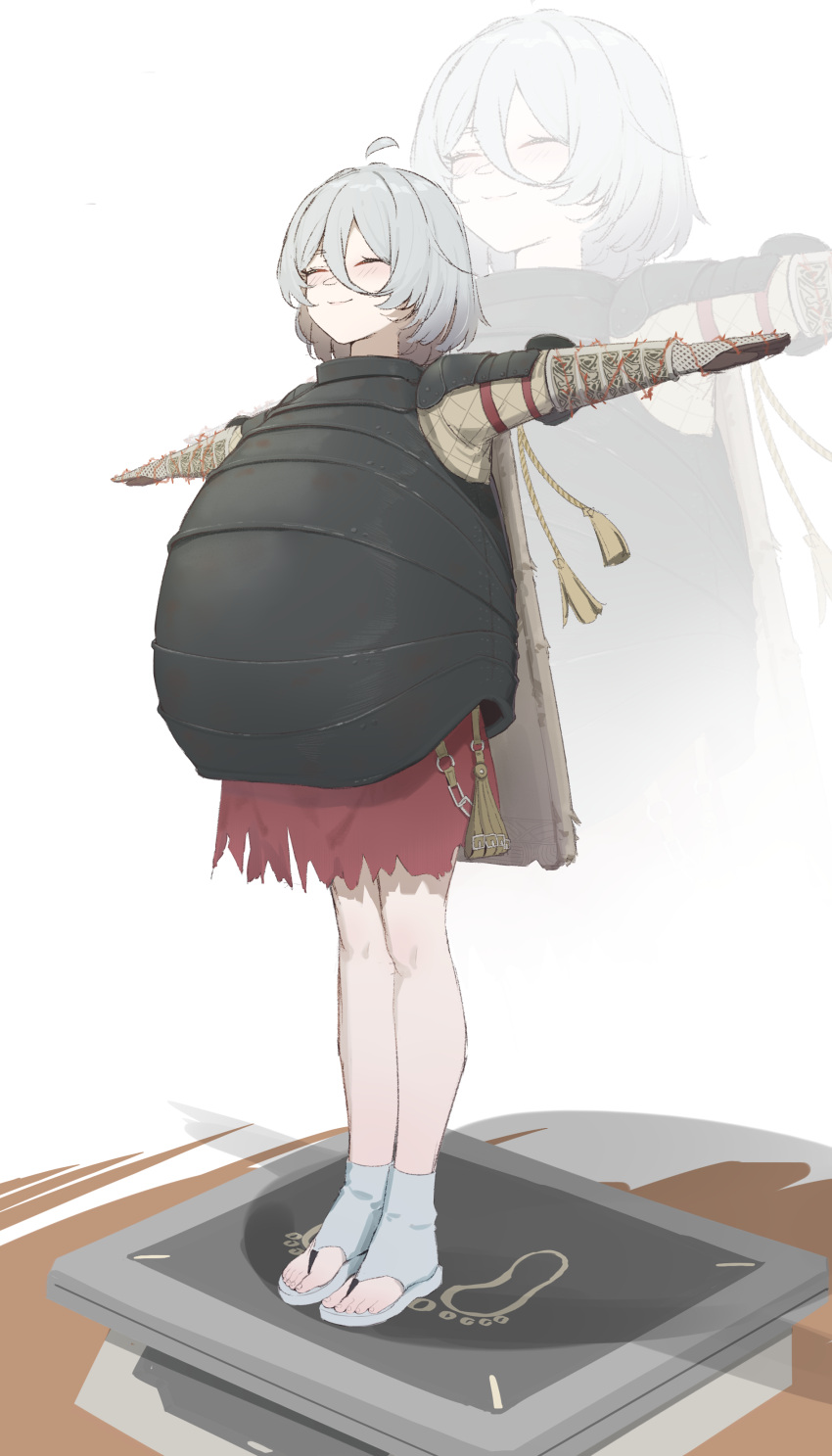 1604550786, 1girl, absurdres, acacia_(snowbreak), ahoge, armor, chain, closed_eyes