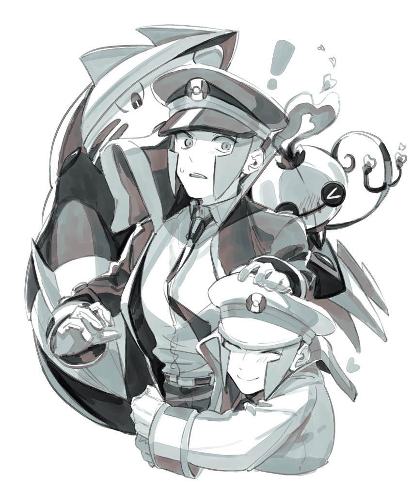 !, >_<, 2boys, blush, brothers, chandelure, closed_eyes, coat