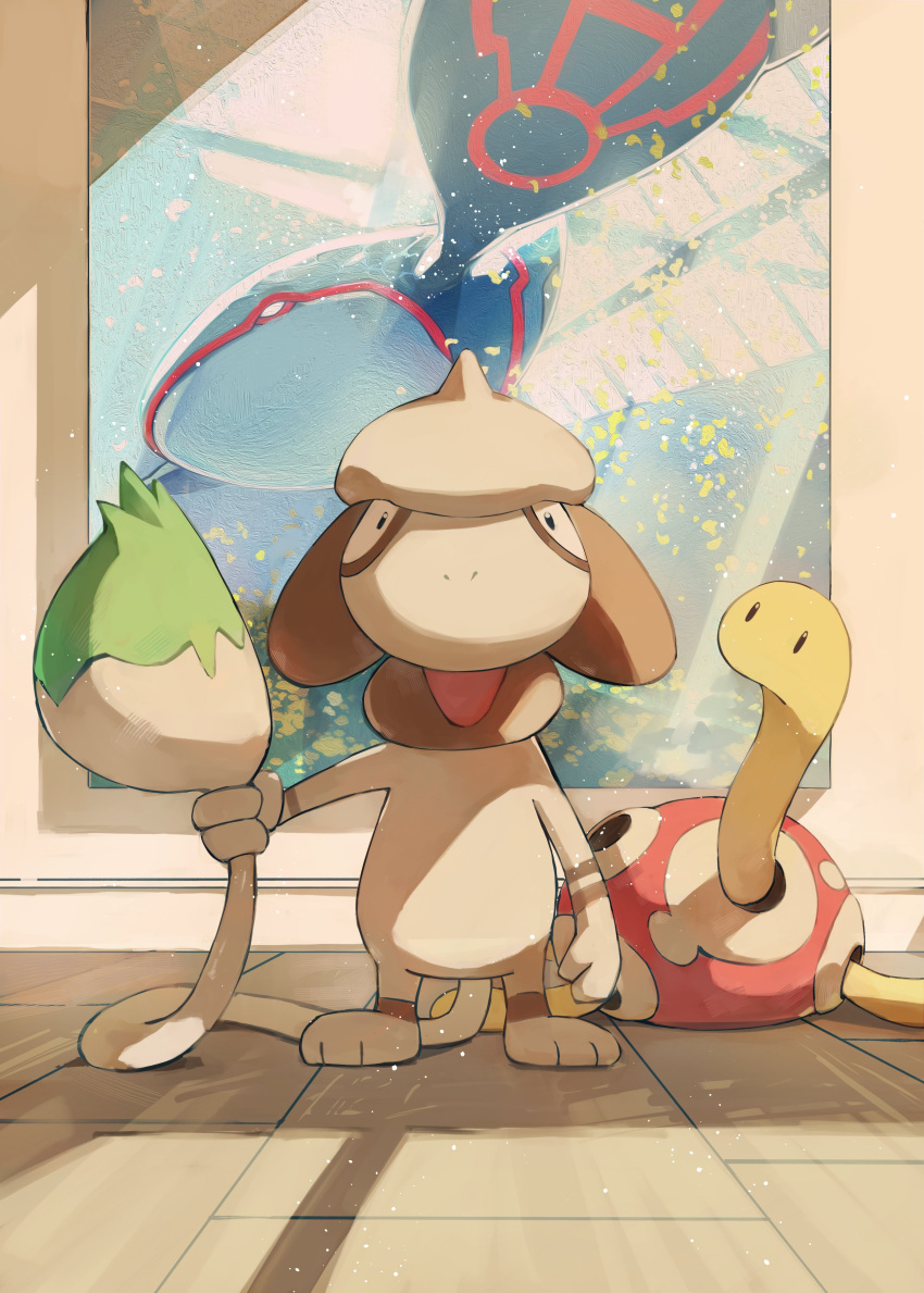 absurdres, black_eyes, full_body, gara_(qbeuxvii22), highres, holding_own_tail, kyogre, looking_at_viewer