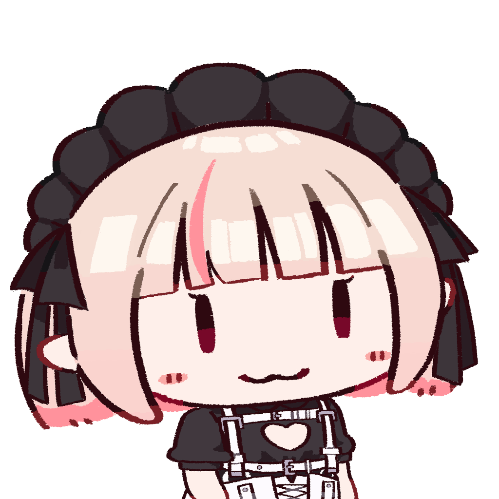 1girl, :3, animated, animated_gif, apron, belt, black_dress, black_headdress