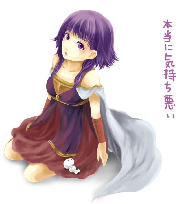 cape, doll, fire_emblem, fire_emblem:_seima_no_kouseki, fire_emblem_sacred_stones, lute_(fire_emblem), purple_eyes, purple_hair