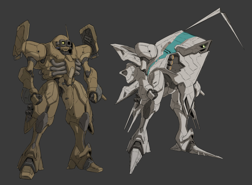 arms_at_sides, awatobi, batalla, clenched_hands, commentary_request, crossbone_gundam, full_body, green_eyes