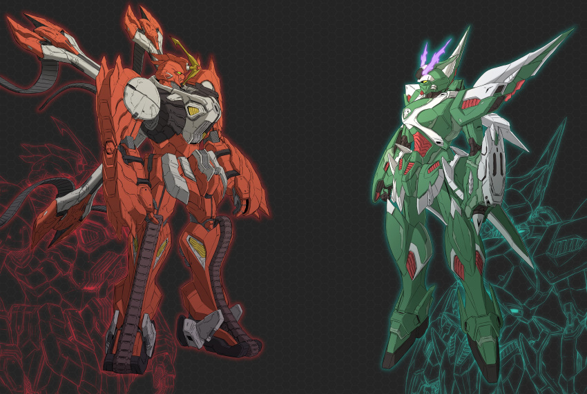 absurdres, anchor_(mobile_suit), arms_at_sides, awatobi, black_background, commentary_request, crossbone_gundam, crossbone_gundam_dust