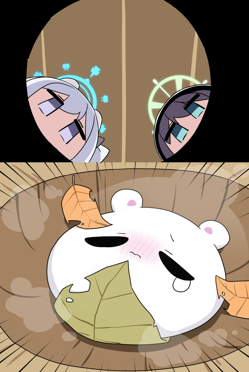 absurdres, animal_ear_headphones, animal_ears, b.t._(boob_tong), bad_link, blue_archive, blue_eyes, blue_halo