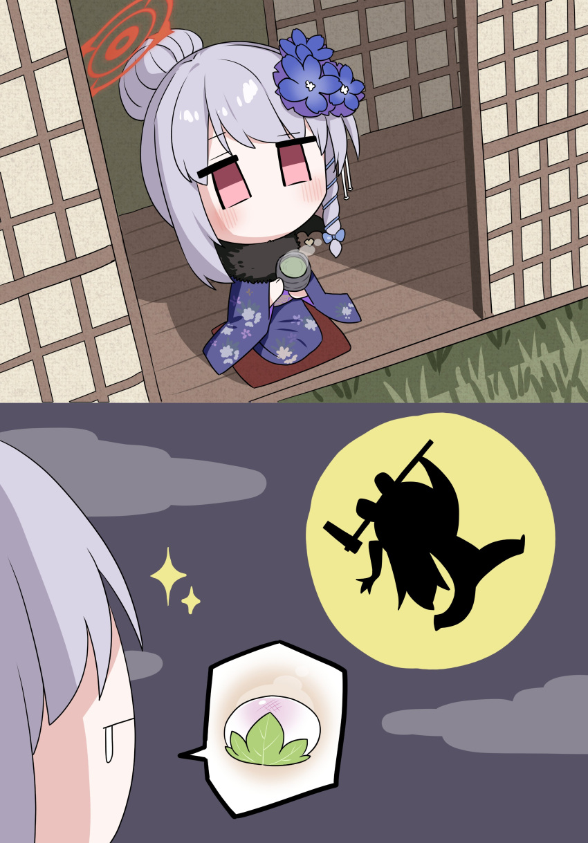 absurdres, animal_ears, b.t._(boob_tong), bad_link, black_wings, blue_archive, blue_kimono, blush