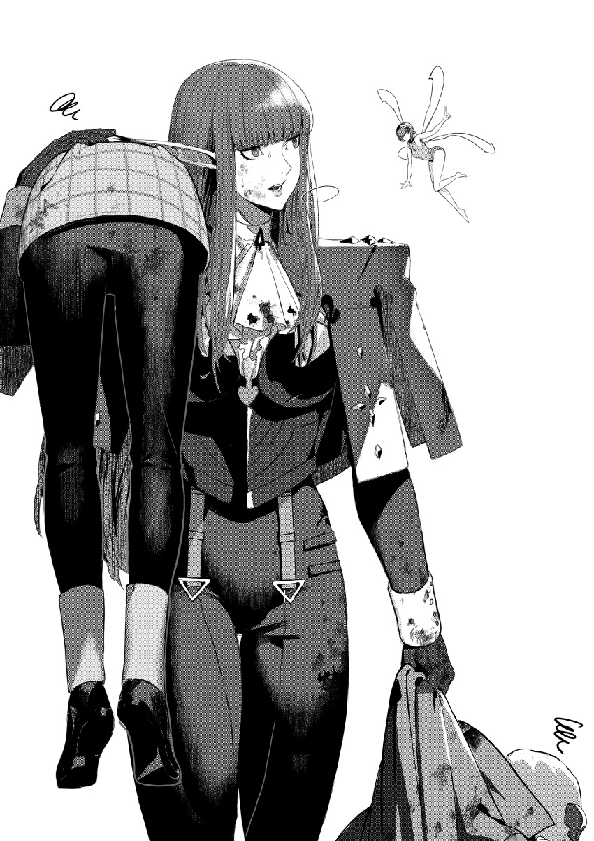 absurdres, carrying_over_shoulder, character_request, cropped_jacket, fairy, fairy_wings, frills, gallica_(metaphor:_refantazio)