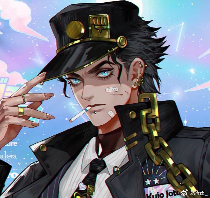 1boy, bandaid, bandaid_on_cheek, bandaid_on_face, black_coat, black_hair, black_hat, black_jacket