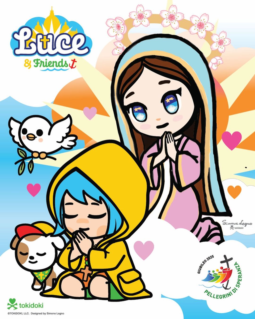 2girls, aqua_hair, aura_(jubilee_2025), bead_necklace, beads, bird, blue_eyes, boots