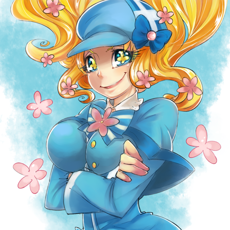 blue_eyes, bowtie, cordelia_glauca, egawa_rui, hat, lowres, rape_face, ribbon