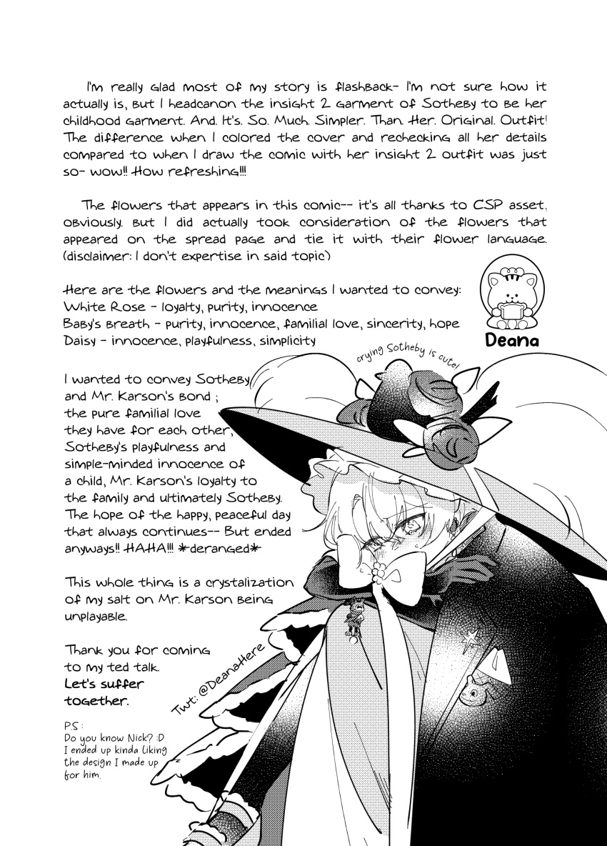 1girl, absurdres, afterword, arm_rest, arms_on_knees, bow, chin_strap, covered_mouth