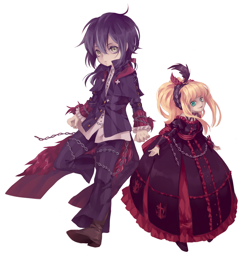 bangoul, blonde_hair, chain, chains, doll, elyse, ido_e_itaru_mori_e_itaru_ido, m&auml;rchen