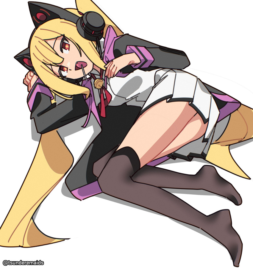 1girl, animal_ear_headphones, animal_ears, azur_lane, blonde_hair, cat_ear_headphones, concord_(azur_lane), fake_animal_ears