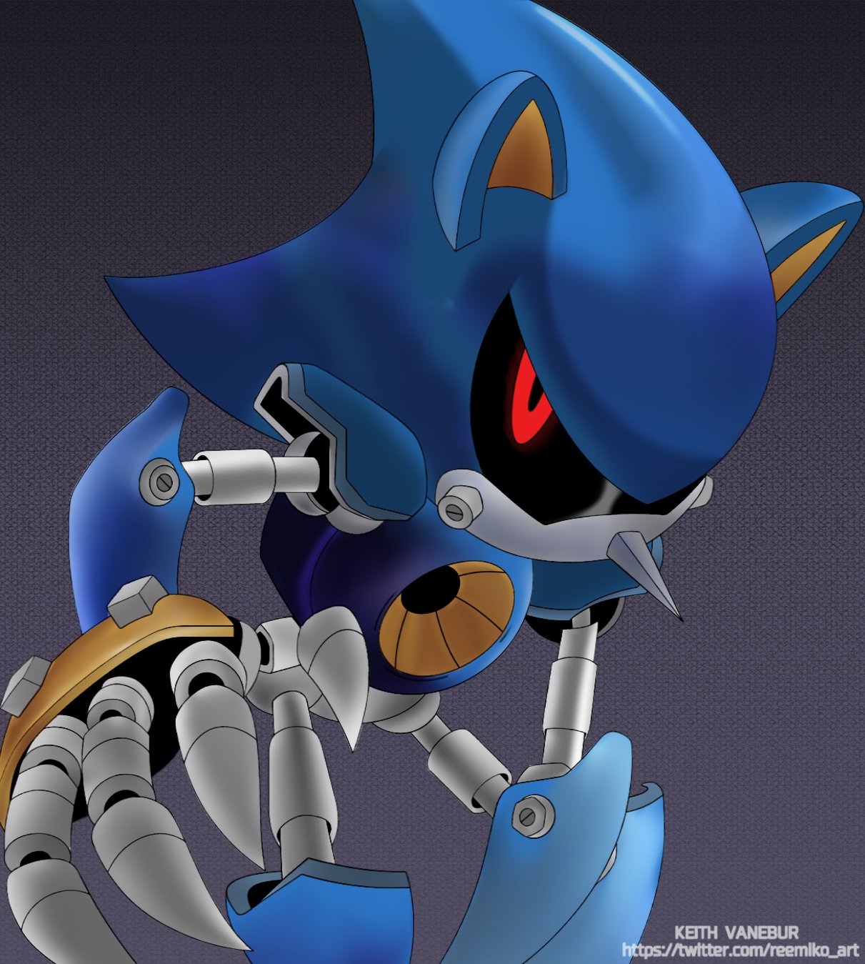 artwithmiko, highres, metal_sonic, sonic_(series), sonic_frontiers, sonic_the_hedgehog