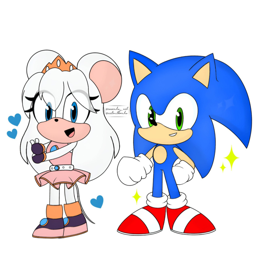 artwithmiko, chloe_the_mouse, highres, sonic_(series), sonic_oc, sonic_the_hedgehog