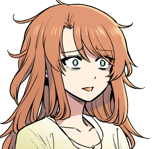 1girl, bags_under_eyes, blue_eyes, bonkara_(sokuseki_maou), collarbone, commentary_request, furrowed_brow, jewelry