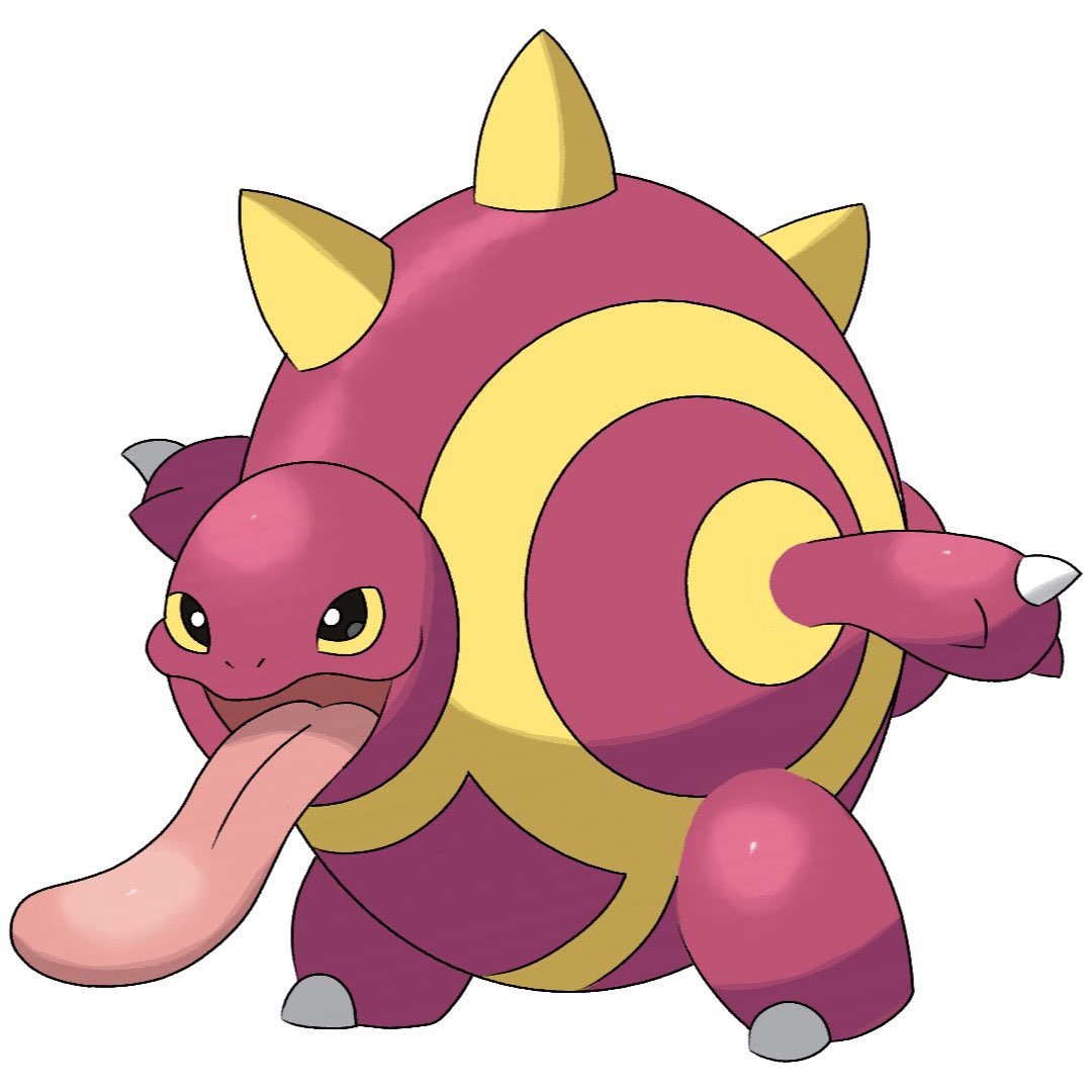 2024_pokemon_teraleak, cardnlh, colored_sclera, lickilicky_(prototype), long_tongue, no_humans, pokemon, pokemon_(creature), pokemon_dppt_(prototype), prototype_design, simple_background, solo, tongue, tongue_out, white_background, yellow_sclera