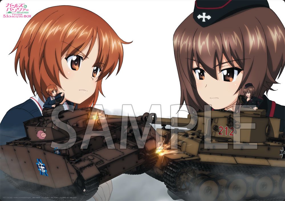 2girls, black_jacket, brown_eyes, brown_hair, clash, dress_shirt, dust, emblem