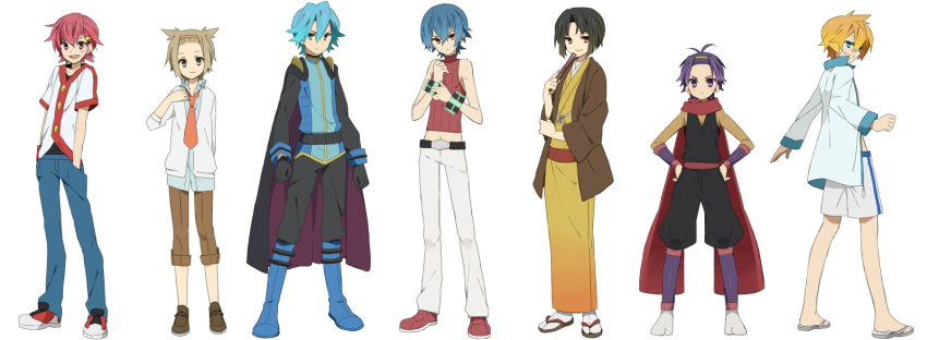7boys, akane_(pokemon), anzu_(pokemon), artist_request, erika_(pokemon), forehead, genderswap, grin