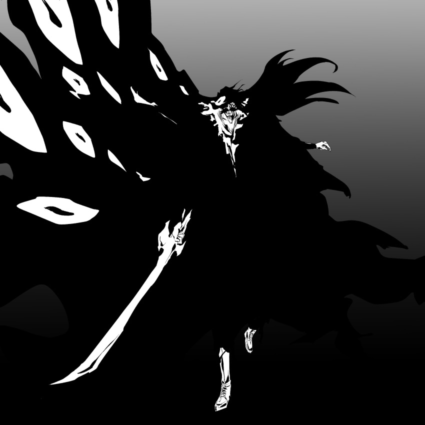 absurdres, bleach, bleach:_sennen_kessen-hen, extra_eyes, facial_hair, greyscale, highres, ken_hollow