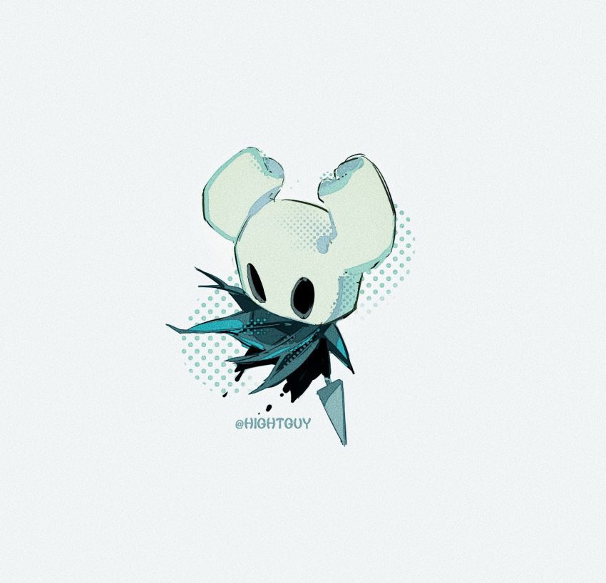 1other, commentary, full_body, grey_cloak, halftone, hashtag-only_commentary, highres, hightguy