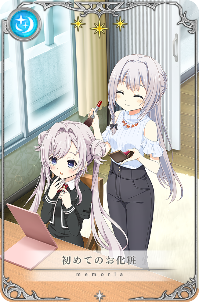2girls, ^_^, artist_request, bare_shoulders, black_bow, black_jacket, black_pants, black_shirt