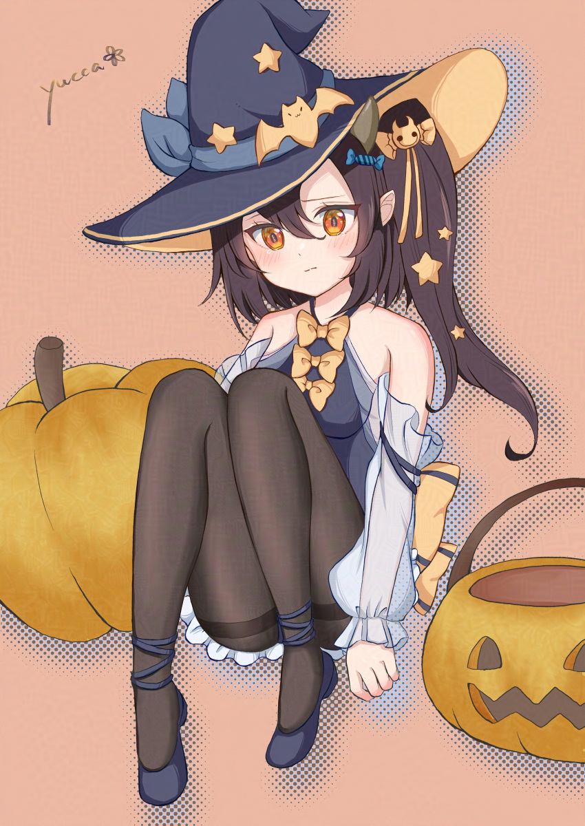 1girl, absurdres, azur_lane, bare_shoulders, bat_hair_ornament, bat_hat_ornament, black_dress, blush