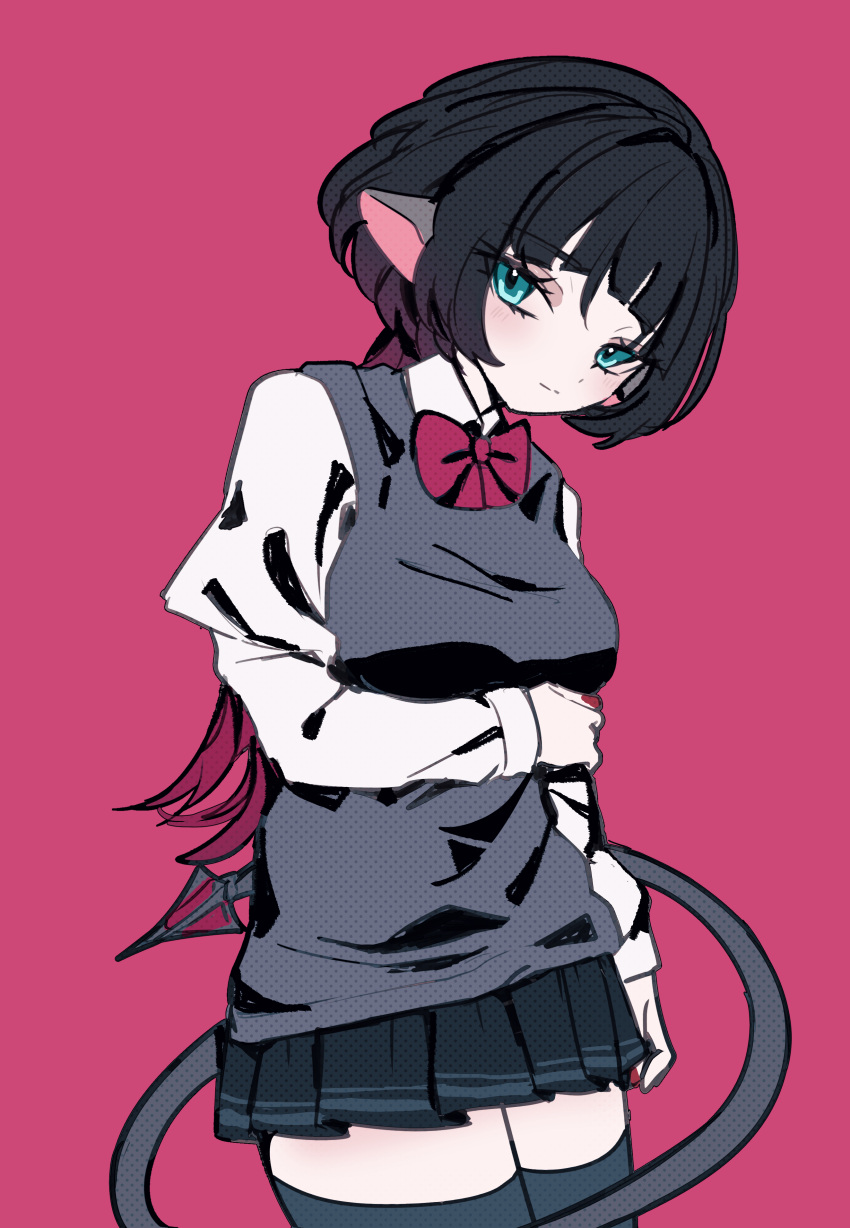 04_fujino9, 1girl, absurdres, alternate_costume, animal_ears, black_hair, blunt_bangs, breasts