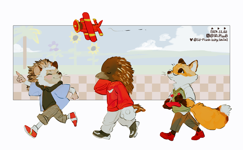 body_fur, brown_fur, child, claws, controller, cosplay, echidna_(animal), english_commentary