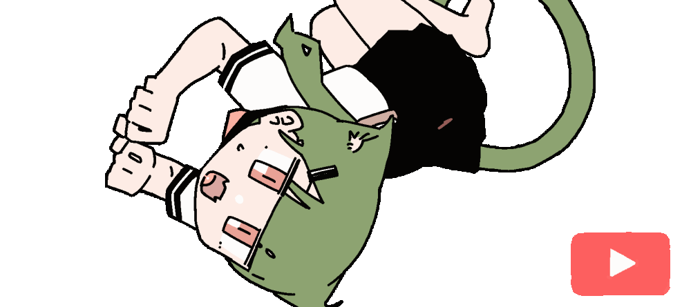 animal_ears, animated, animated_gif, barefoot, bread, bread_slice, cat_ears, cat_girl