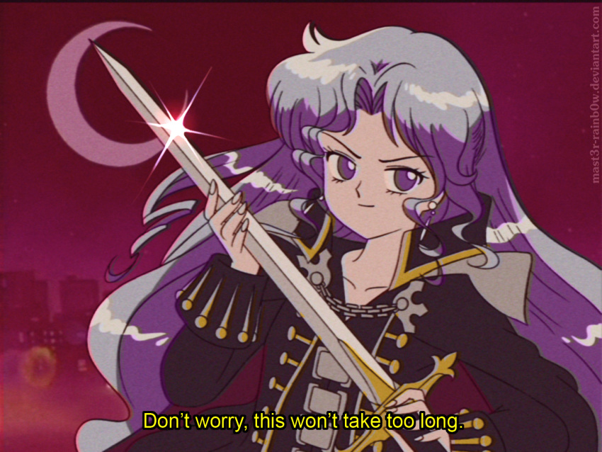 1girl, alucard_(castlevania), alucard_(castlevania)_(cosplay), bishoujo_senshi_sailor_moon, bishoujo_senshi_sailor_moon_supers, black_coat, blue_hair, building
