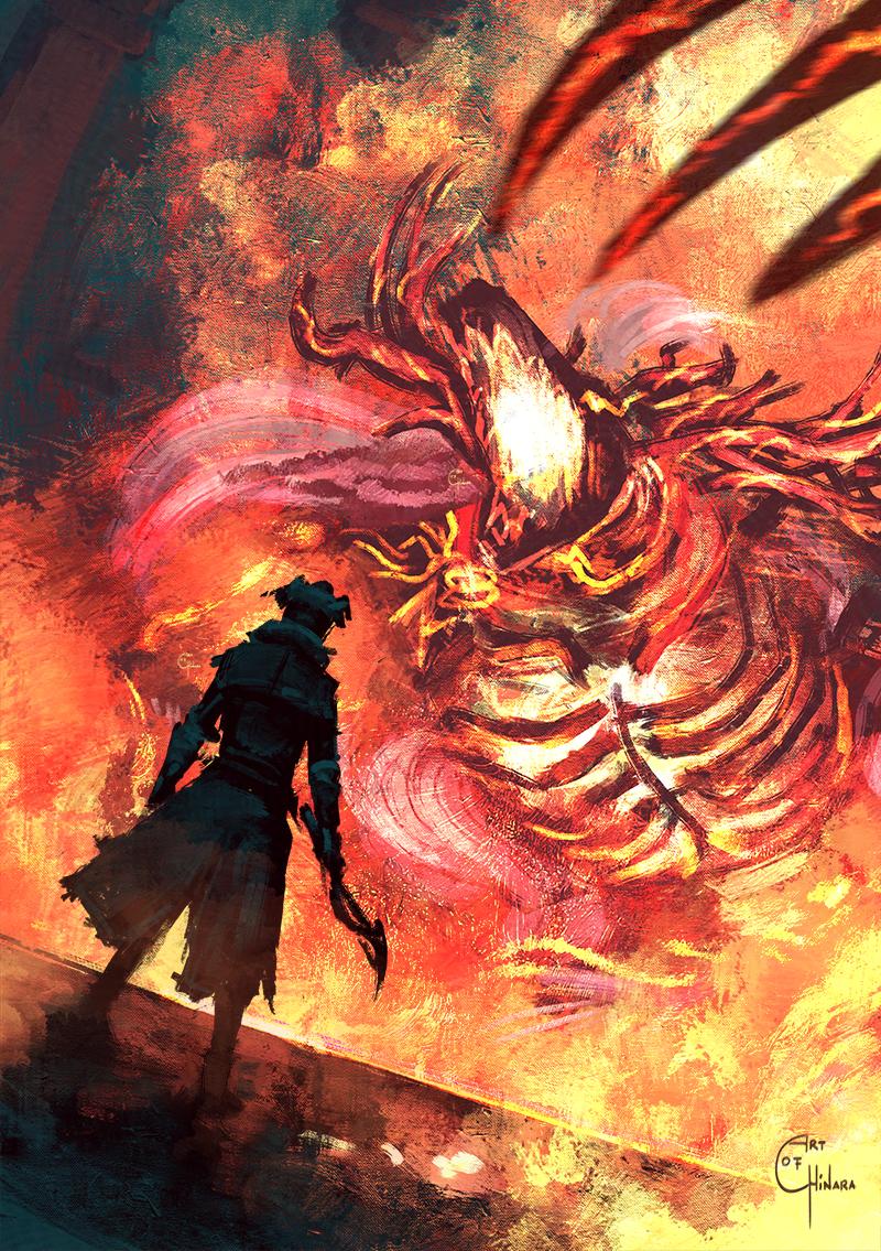 1other, artist_name, artofchinara, blade_of_mercy, bloodborne, boss_fight, claws, commentary