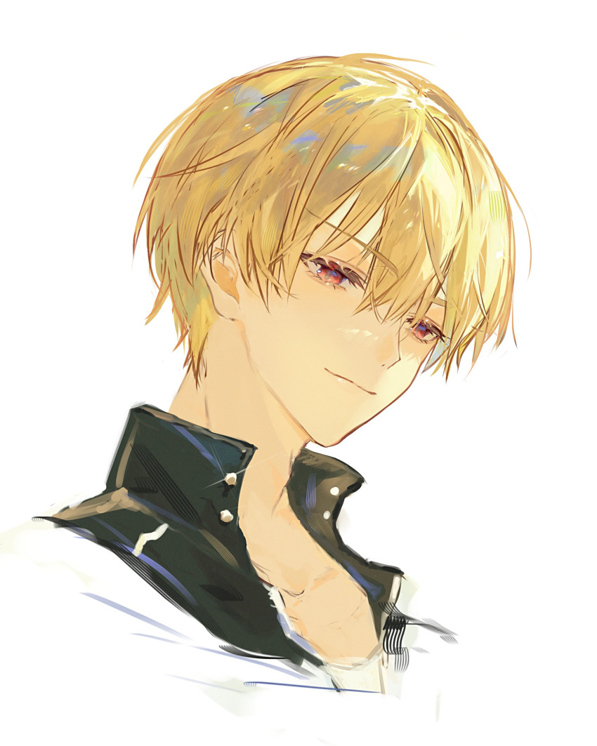1boy, blonde_hair, closed_mouth, commentary, cropped_head, fate/stay_night, fate_(series), gilgamesh_(fate)
